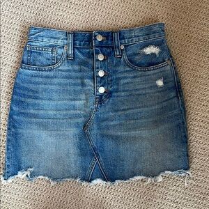 Madewell Denim Mini A-Line Skirt Casual